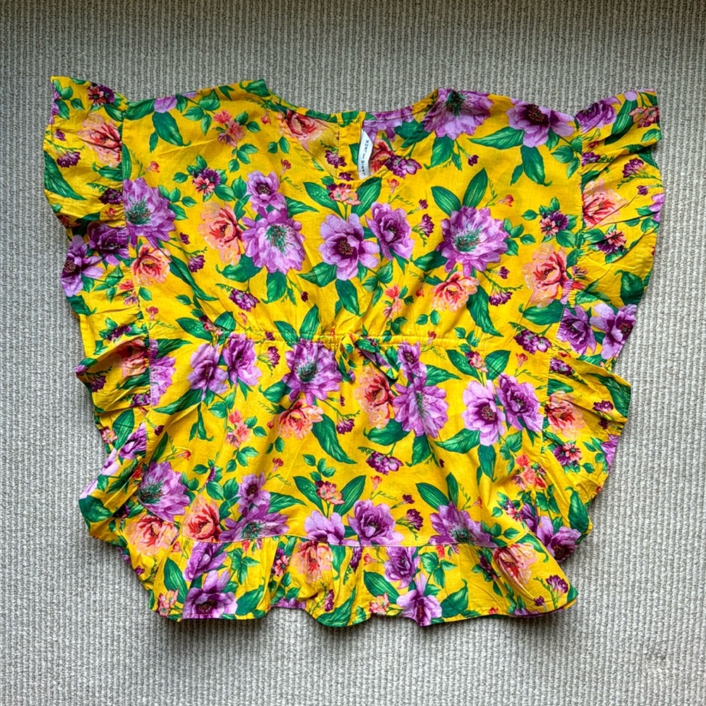 Janie and Jack - size 5 - FLORAL RUFFLE SWIM COVER-UP